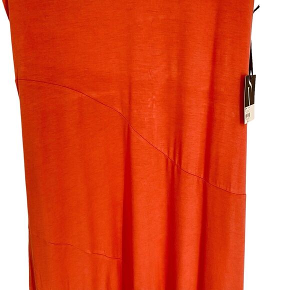 Simply Vera Women's size Large Coral V-Neck Sleeveless A-line Midi Knit Dress - Picture 4 of 8